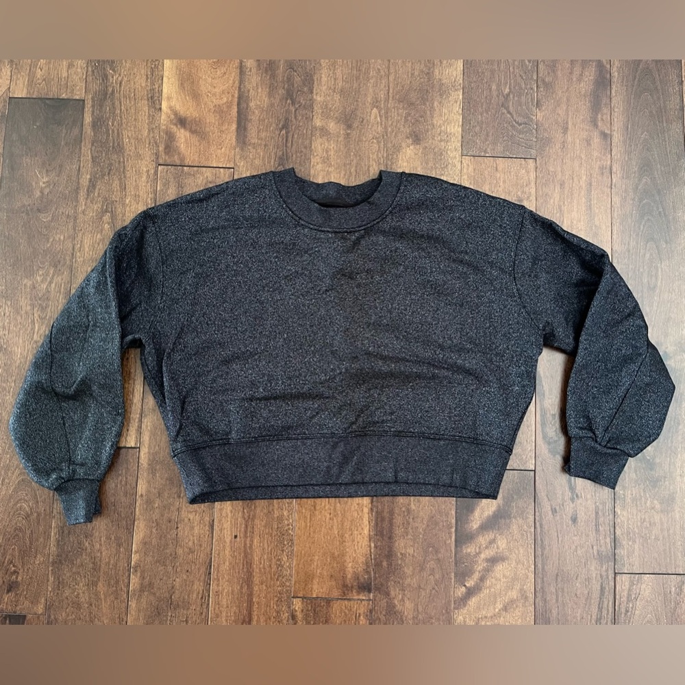 Lululemon perfectly oversized cropped crew *sparkle